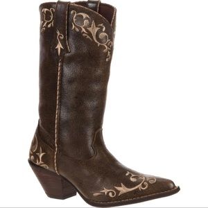 Women’s 12” Durango western crush scroll chocolate boot